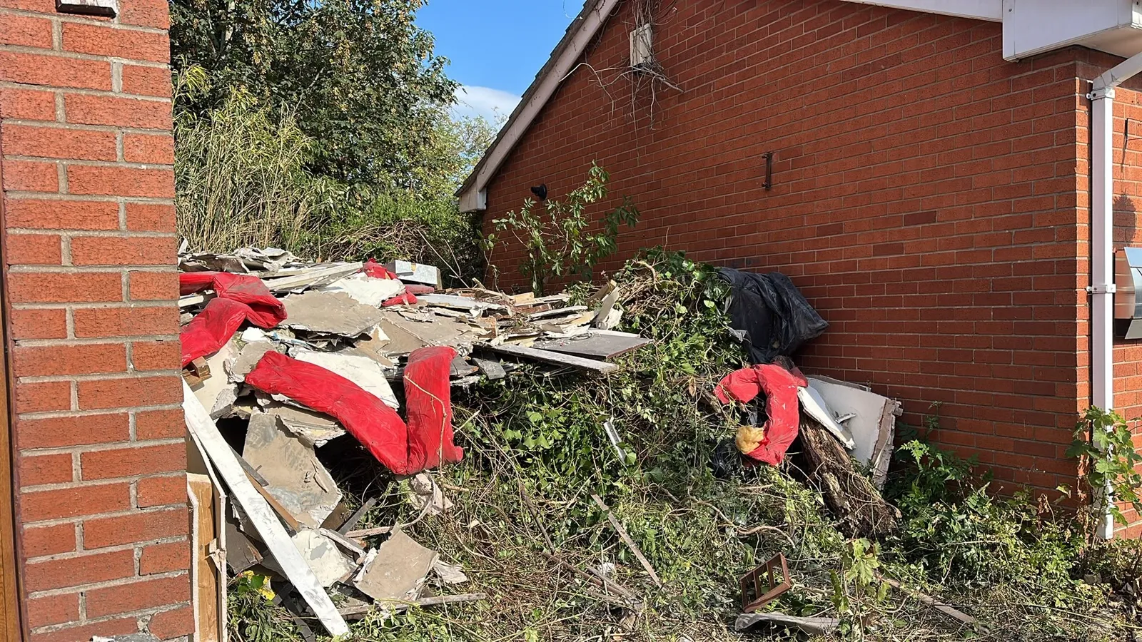 Garden area cleared as part of property preparation